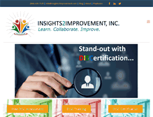 Tablet Screenshot of insights2improvement.com